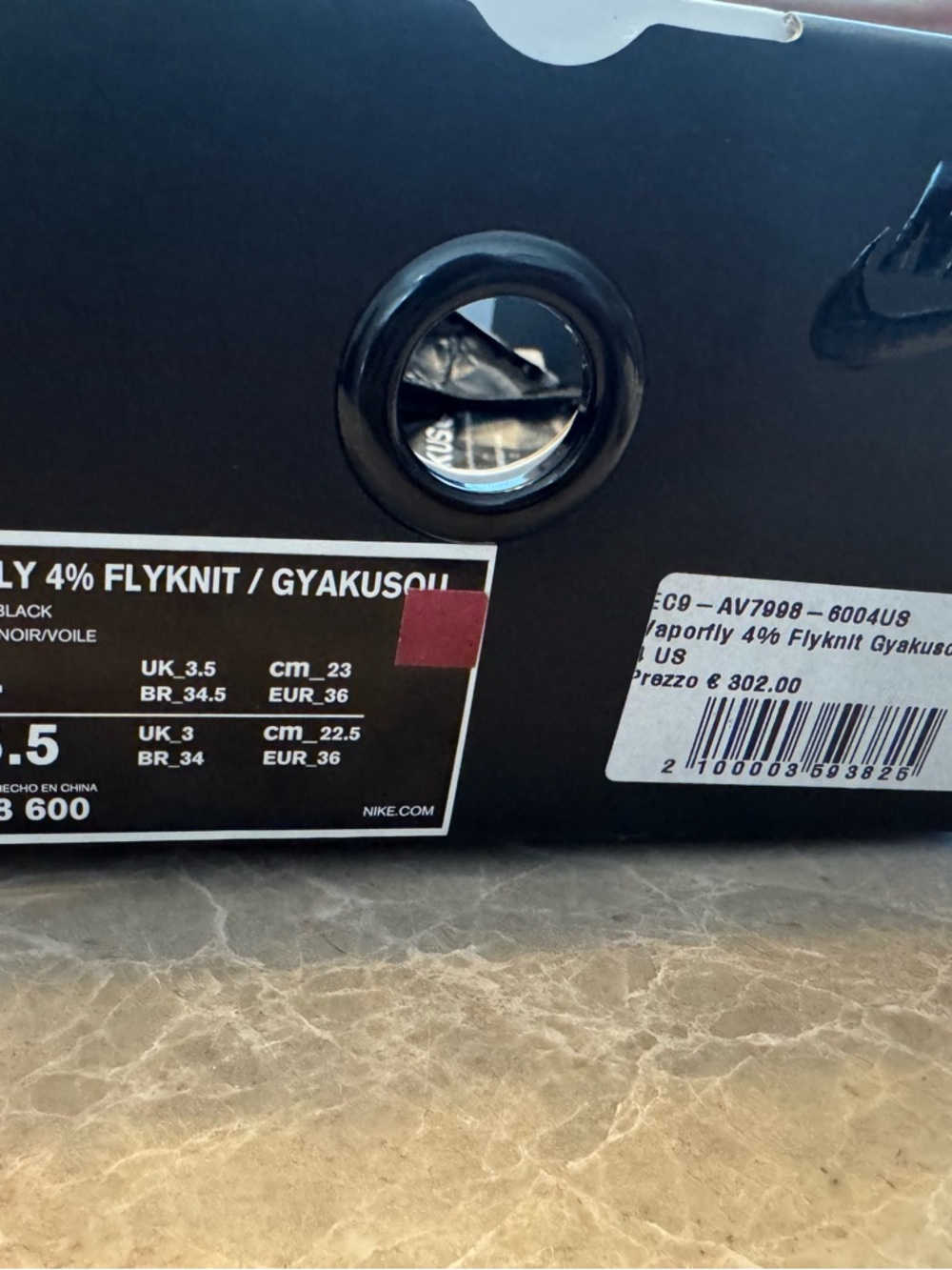 Nike Vaporfly 4% Flyknit Gyakusou Men's 4 / Women's 5.5 Team Red AV7998-600 - Picture 14 of 14